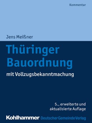 cover image of Thüringer Bauordnung